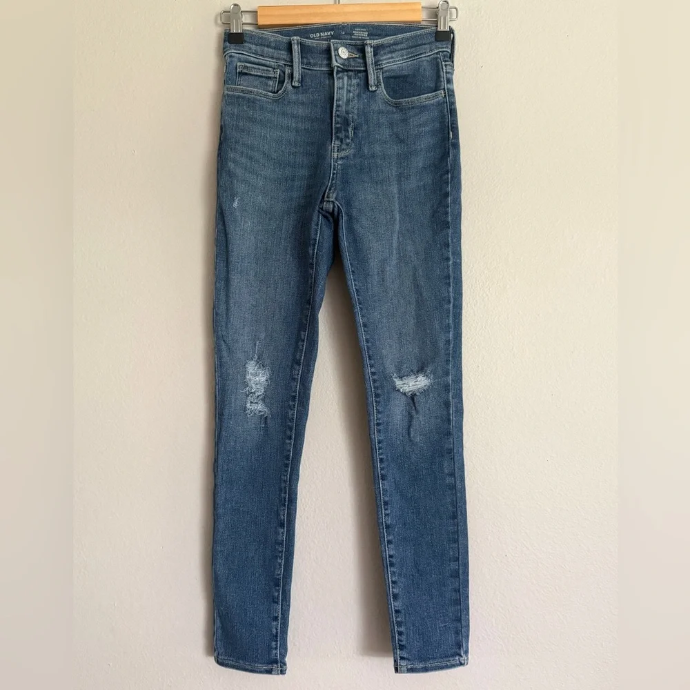 Old Navy Kids High Rise Rockstar Blue Jeggings